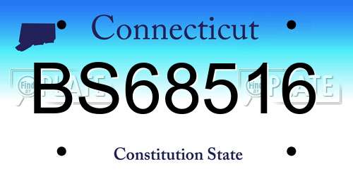 BS68516 Connecticut License Plate