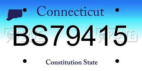 BS79415 Connecticut License Plate