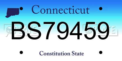 BS79459 Connecticut License Plate