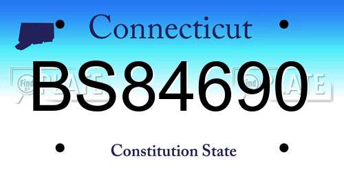 BS84690 Connecticut License Plate