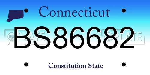 BS86682 Connecticut License Plate