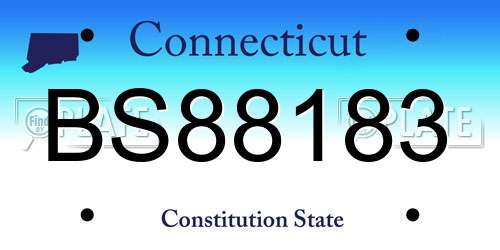 BS88183 Connecticut License Plate