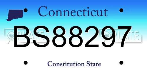 BS88297 Connecticut License Plate