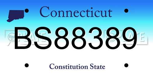 BS88389 Connecticut License Plate