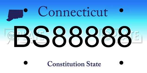 BS88888 Connecticut License Plate