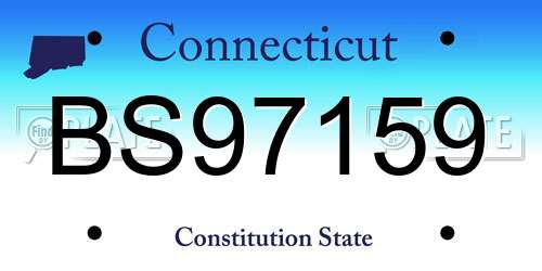 BS97159 Connecticut License Plate