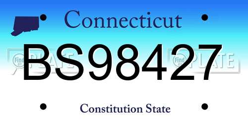 BS98427 Connecticut License Plate