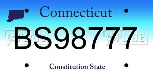 BS98777 Connecticut License Plate