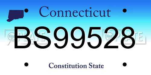 BS99528 Connecticut License Plate