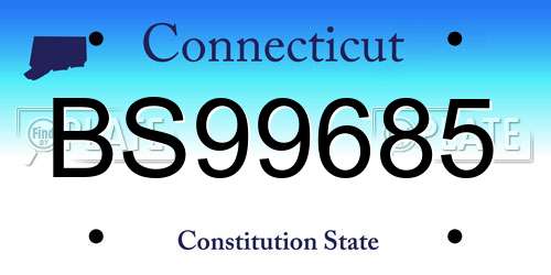 BS99685 Connecticut License Plate