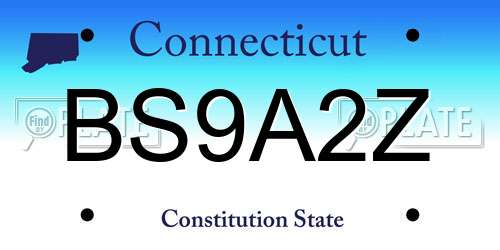 BS9A2Z Connecticut License Plate