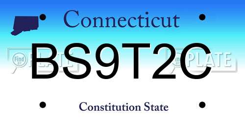 BS9T2C Connecticut License Plate