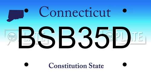 BSB35D Connecticut License Plate
