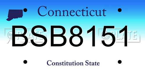 BSB8151 Connecticut License Plate