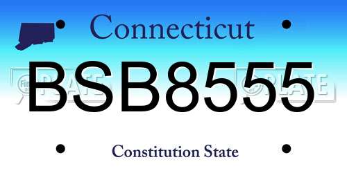 BSB8555 Connecticut License Plate