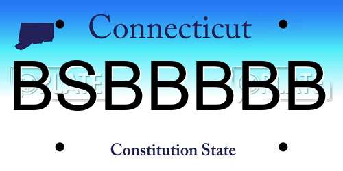 BSBBBBB Connecticut License Plate