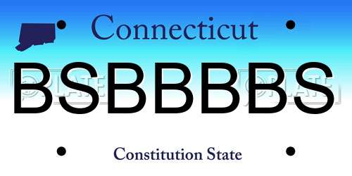 BSBBBBS Connecticut License Plate