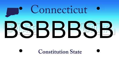 BSBBBSB Connecticut License Plate