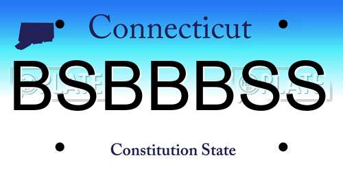 BSBBBSS Connecticut License Plate