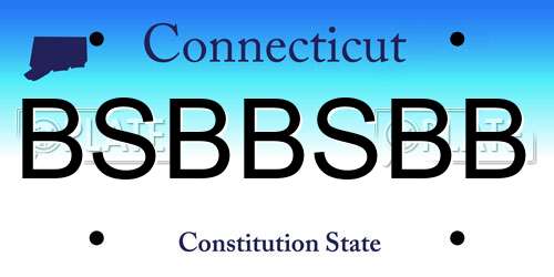 BSBBSBB Connecticut License Plate