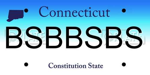 BSBBSBS Connecticut License Plate