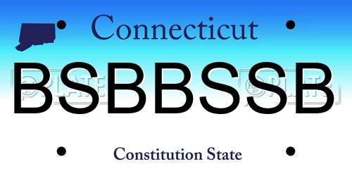 BSBBSSB Connecticut License Plate