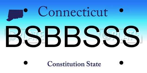 BSBBSSS Connecticut License Plate