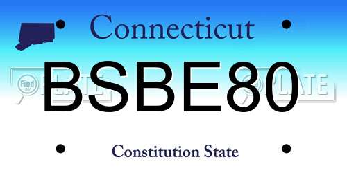 BSBE80 Connecticut License Plate