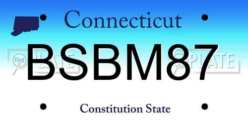 BSBM87 Connecticut License Plate