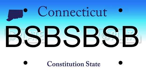 BSBSBSB Connecticut License Plate