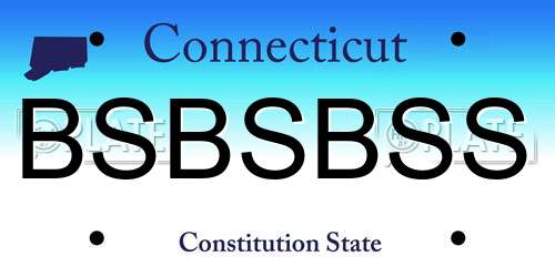 BSBSBSS Connecticut License Plate