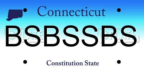BSBSSBS Connecticut License Plate
