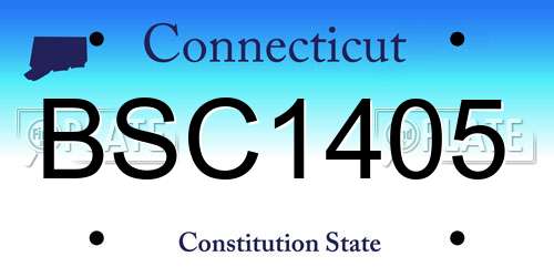 BSC1405 Connecticut License Plate