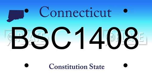 BSC1408 Connecticut License Plate