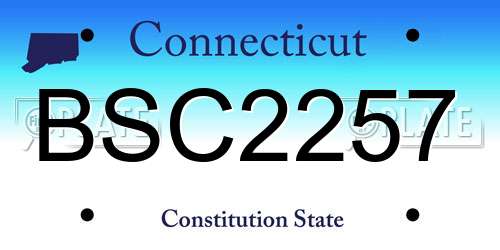 BSC2257 Connecticut License Plate
