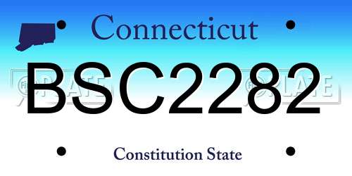 BSC2282 Connecticut License Plate
