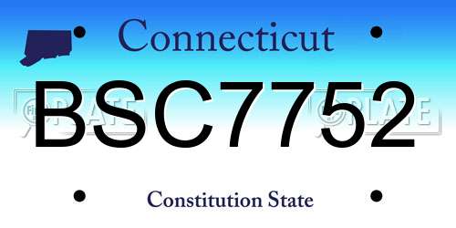 BSC7752 Connecticut License Plate