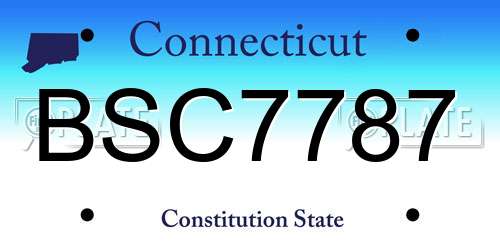 BSC7787 Connecticut License Plate