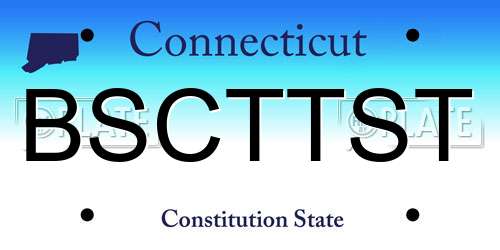 BSCTTST Connecticut License Plate