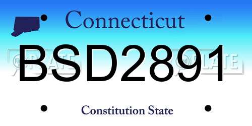 BSD2891 Connecticut License Plate