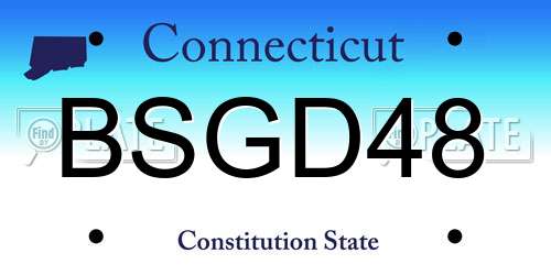 BSGD48 Connecticut License Plate