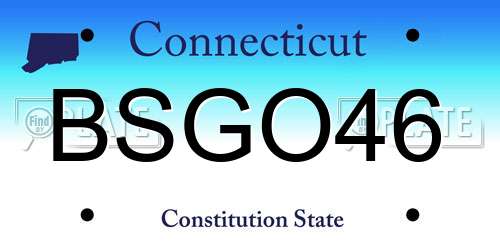 BSGO46 Connecticut License Plate