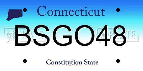 BSGO48 Connecticut License Plate