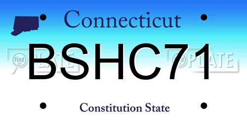 BSHC71 Connecticut License Plate