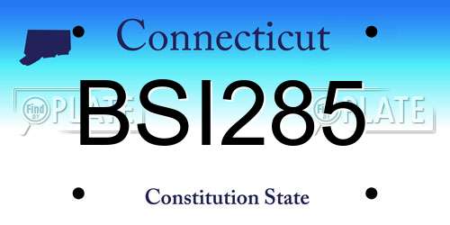 BSI285 Connecticut License Plate