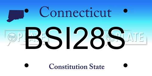 BSI28S Connecticut License Plate