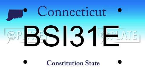 BSI31E Connecticut License Plate