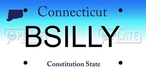 BSILLY Connecticut License Plate