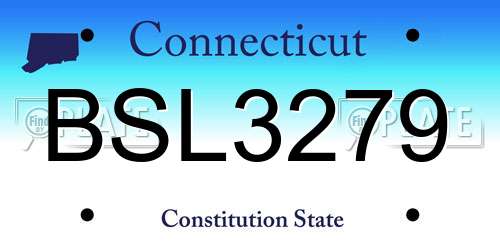 BSL3279 Connecticut License Plate