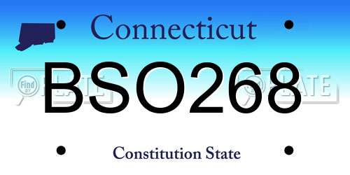BSO268 Connecticut License Plate